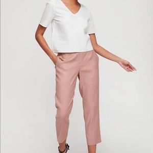 Babaton Linen Crop Pants